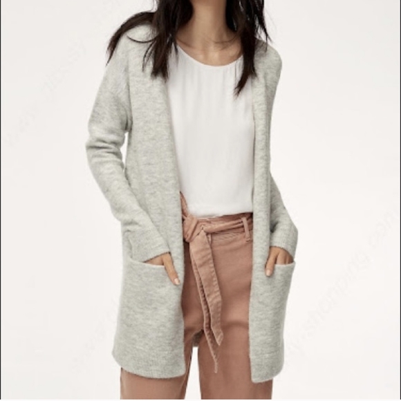 Aritzia Wilfred Aronson Grey Wool/ Mohair Cardigan - Picture 2 of 10